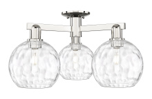 Innovations Lighting 716-3F-PN-G1215-8 - Athens Water Glass - 3 Light - 26 inch - Polished Nickel - Semi-Flush Mount