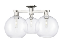 Innovations Lighting 716-3F-PN-G122-10 - Athens - 3 Light - 28 inch - Polished Nickel - Semi-Flush Mount