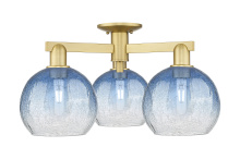 Innovations Lighting 716-3F-SG-G483-8SB - Brookhaven Globe - 3 Light - 6 inch - Satin Gold - Semi-Flush Mount