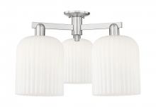 Innovations Lighting 716-3F-SN-G559-8GWH - Bridal Veil - 3 Light - 26 inch - Brushed Satin Nickel - Semi-Flush Mount