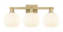 Innovations Lighting 716-3W-BB-G1217-8WV - White Venetian - 3 Light - 27 inch - Brushed Brass - Bath Vanity Light
