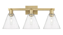 Innovations Lighting 716-3W-BB-GBC-84 - Berkshire - 3 Light - 26 inch - Brushed Brass - Bath Vanity Light