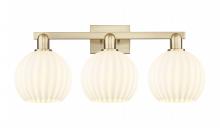Innovations Lighting 716-3W-CB-G1217-8WV - White Venetian - 3 Light - 27 inch - Champagne Bronze - Bath Vanity Light