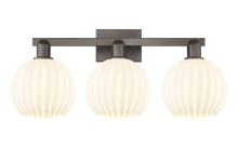 Innovations Lighting 716-3W-OB-G1217-8WV - White Venetian - 3 Light - 27 inch - Oil Rubbed Bronze - Bath Vanity Light