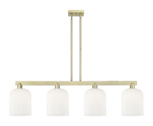 Innovations Lighting 716-4I-AB-G559-8GWH - Bridal Veil - 4 Light - 51 inch - Antique Brass - Stem hung - Island Light