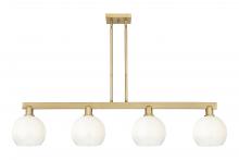 Innovations Lighting 716-4I-BB-G483-8OP - Brookhaven Globe - 4 Light - 48 inch - Brushed Brass - Stem hung - Island Light