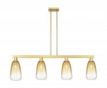 Innovations Lighting 716-4I-SG-G480-6AM - Brookhaven Almond - 4 Light - 48 inch - Satin Gold - Stem hung - Island Light