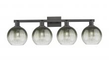 Innovations Lighting 716-4W-BK-G483-8SL - Brookhaven Globe - 4 Light - 36 inch - Matte Black - Bath Vanity Light