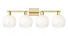 Innovations Lighting 716-4W-SG-G483-8OP - Brookhaven Globe - 4 Light - 36 inch - Satin Gold - Bath Vanity Light