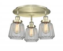 Innovations Lighting 916-3C-AB-G142 - Chatham - 3 Light - 19 inch - Antique Brass - Semi-Flush Mount