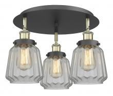 Innovations Lighting 916-3C-BAB-G142 - Chatham - 3 Light - 19 inch - Black Antique Brass - Semi-Flush Mount