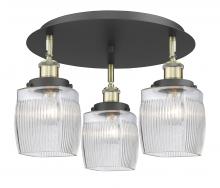 Innovations Lighting 916-3C-BAB-G302 - Colton - 3 Light - 17 inch - Black Antique Brass - Semi-Flush Mount
