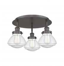 Innovations Lighting 916-3C-OB-G324 - Olean - 3 Light - 19 inch - Oil Rubbed Bronze - Semi-Flush Mount