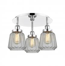 Innovations Lighting 916-3C-PC-G142 - Chatham - 3 Light - 19 inch - Polished Chrome - Semi-Flush Mount