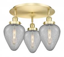 Innovations Lighting 916-3C-SG-G165 - Geneseo - 3 Light - 18 inch - Satin Gold - Semi-Flush Mount