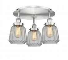 Innovations Lighting 916-3C-SN-G142 - Chatham - 3 Light - 19 inch - Satin Nickel - Semi-Flush Mount