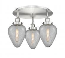 Innovations Lighting 916-3C-SN-G165 - Geneseo - 3 Light - 18 inch - Satin Nickel - Semi-Flush Mount