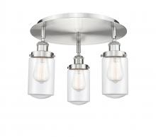 Innovations Lighting 916-3C-SN-G312 - Dover - 3 Light - 16 inch - Satin Nickel - Semi-Flush Mount
