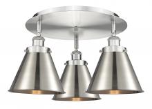 Innovations Lighting 916-3C-SN-M13-SN - Appalachian - 3 Light - 20 inch - Satin Nickel - Semi-Flush Mount
