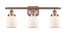 Innovations Lighting 916-3W-AC-G51 - Bell - 3 Light - 26 inch - Antique Copper - Bath Vanity Light