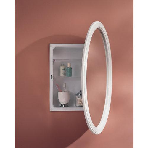 Dunhill, Recessed, 21 in.W x 31 in.H, White Framed Mirror.