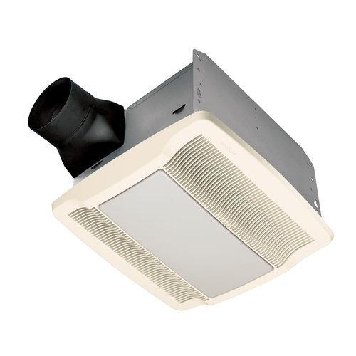 Ultra Silent Series, Fan/Light, 100W Incandescent Lighting, 4W Night Light, 80 CFM.