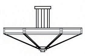 21" etoile inverted ceiling mount