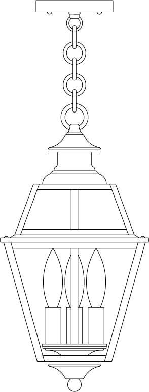 8" inverness pendant with glass roof