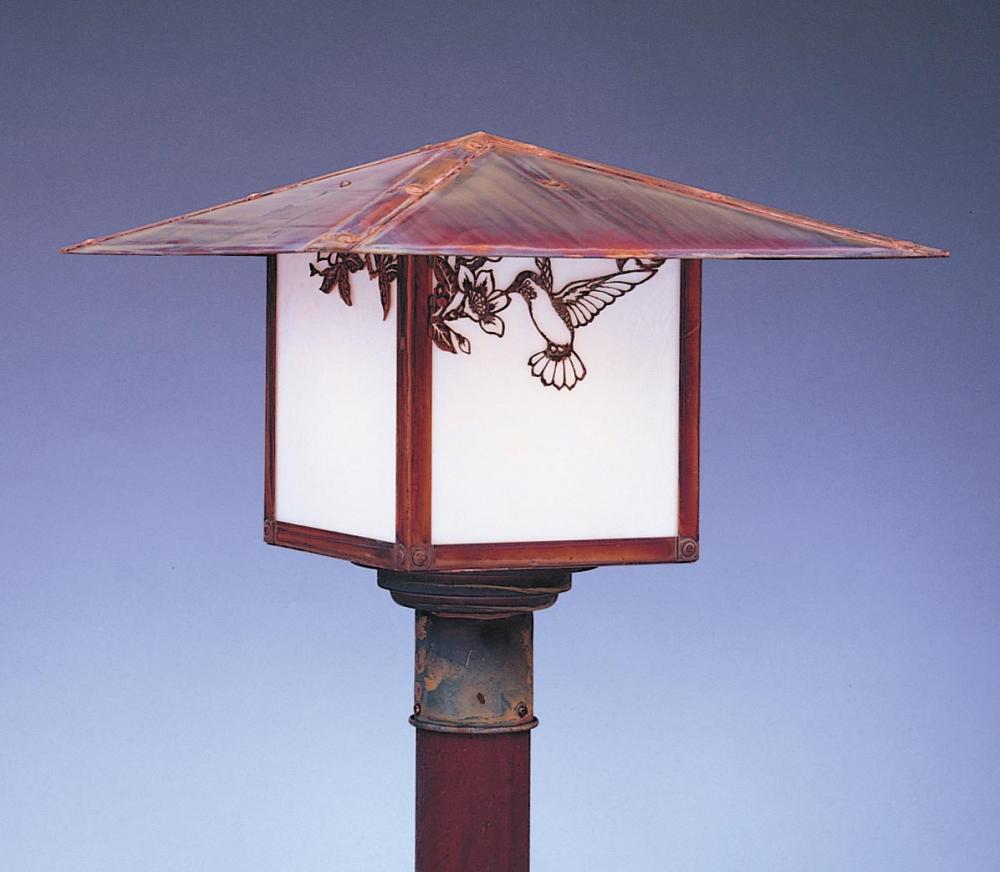 17" monterey post mount with hummingbird filigree