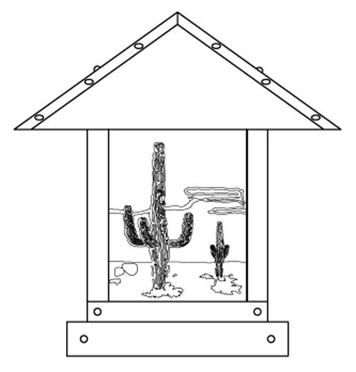 12" timber ridge column mount with cactus  filigree