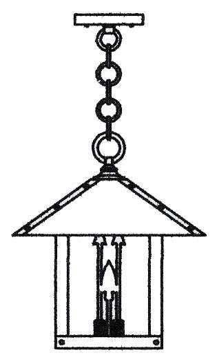 12" timber ridge pendant with arrow filigree