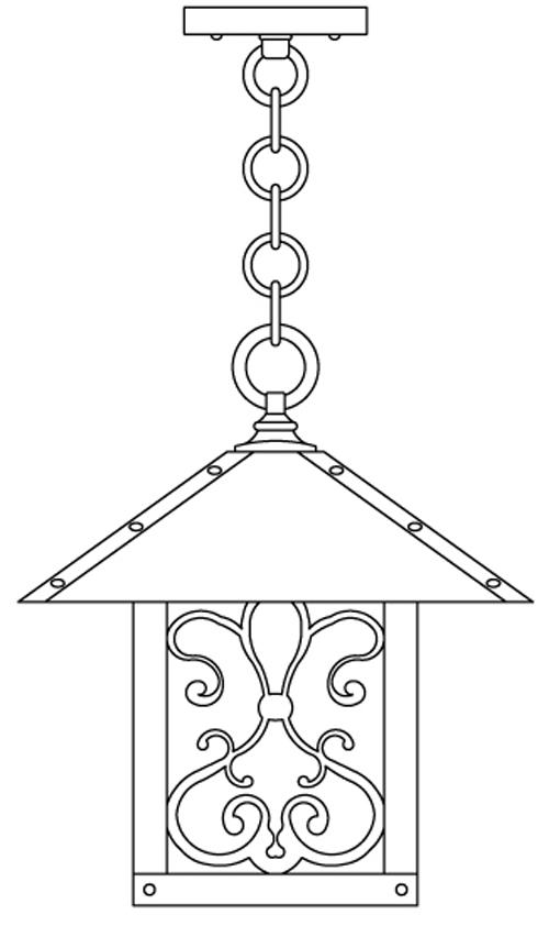 12" timber ridge pendant with ashbury  filigree