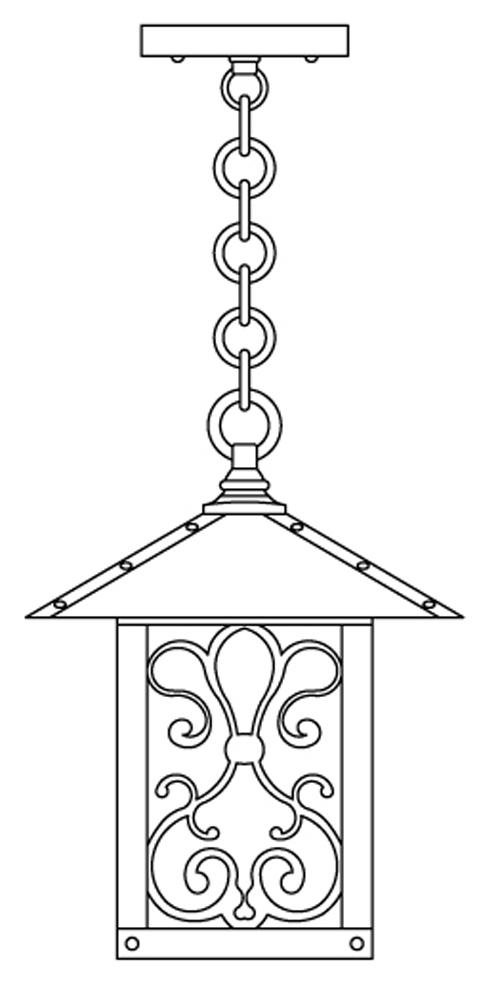 9" timber ridge pendant with ashbury  filigree