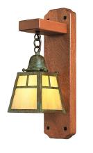 Arroyo Craftsman AWS-1TCS-BZ - a-line mahogany wood sconce with t-bar overlay