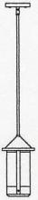 Arroyo Craftsman BSH-6LCS-N - 6" berkeley long body stem hung pendant
