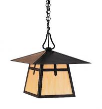 Arroyo Craftsman CH-15BCR-BZ - 15" carmel pendant with bungalow overlay