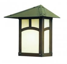 Arroyo Craftsman EW-7ACS-RC - 7" evergreen flush wall mount with classic arch overlay