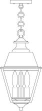 Arroyo Craftsman INH-8MRCLR-AC - 8" inverness pendant with metal roof