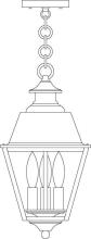 Arroyo Craftsman INH-8MRRM-AB - 8" inverness pendant with metal roof