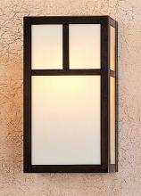 Arroyo Craftsman MS-12TAM-BZ - 12" mission sconce with t-bar overlay