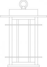 Arroyo Craftsman OPH-9M-P - 9" oak park pendant