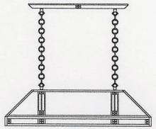 Arroyo Craftsman PH-18/36F-MB - 18" x 36" prairie hanging pendant