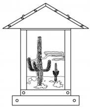 Arroyo Craftsman TRC-9CTTN-P - 9" timber ridge column mount with cactus filigree