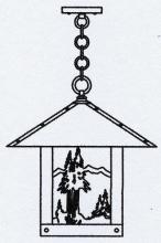 Arroyo Craftsman TRH-16MNGW-RC - 16" timber ridge pendant with mountain filigree