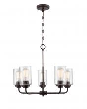 Millennium 9605-RBZ - Moven 5-Light Chandelier Ceiling Light Rubbed Bronze