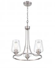 Millennium 9723-BN - Ashford 3-Light Chandelier Ceiling Light Brushed Nickel