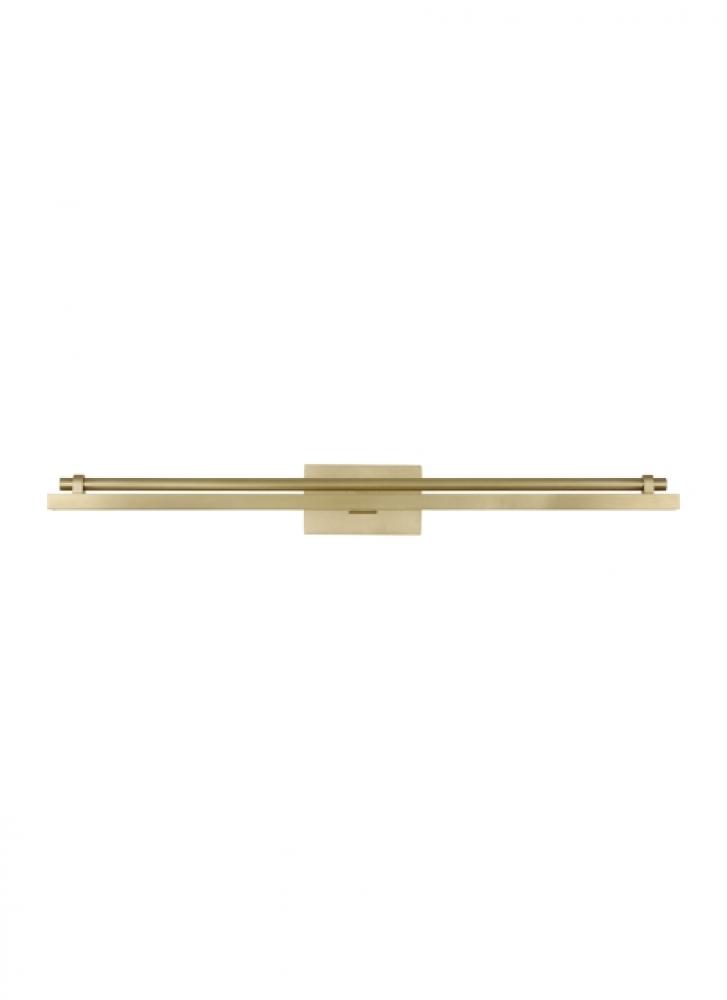The Kal 24-inch Damp Rated 1-Light Integrated Dimmable LED Picture Light in Natural Brass