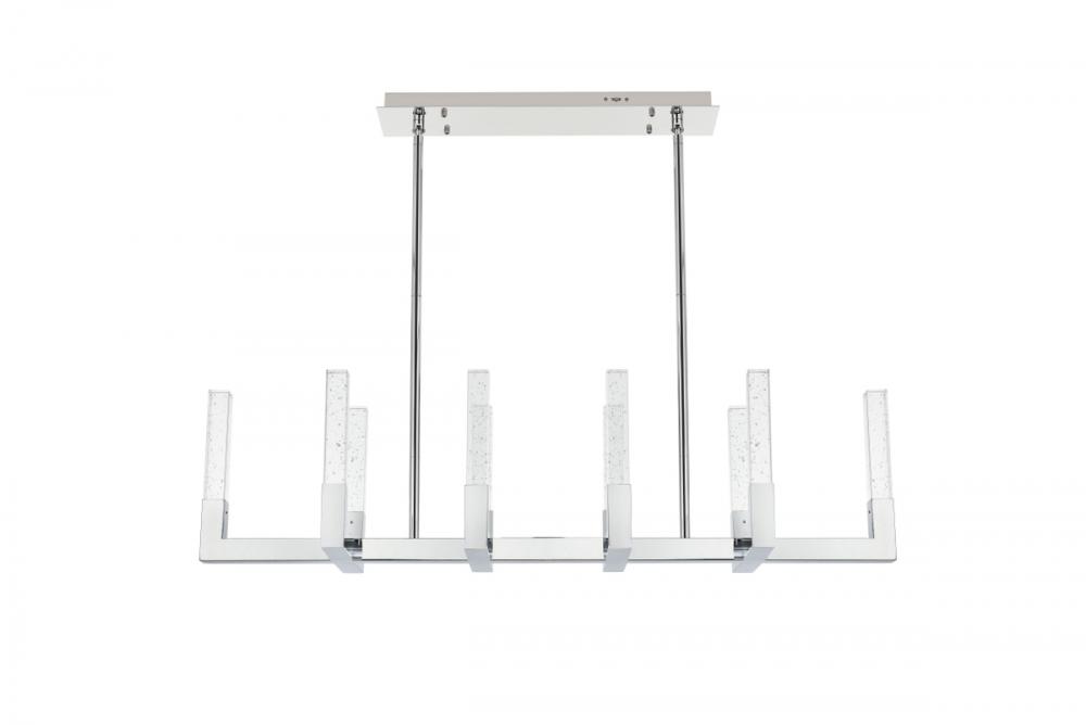 Noemi Pendant L48" W12" H12" L10 DIM 3CCT Chrome