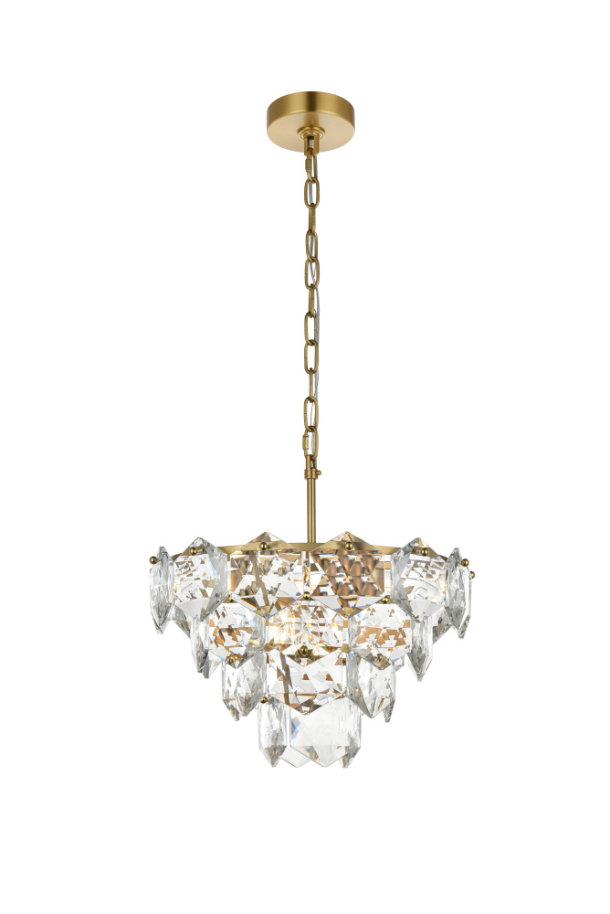 Pendant D16"H10"L6 Satin Gold