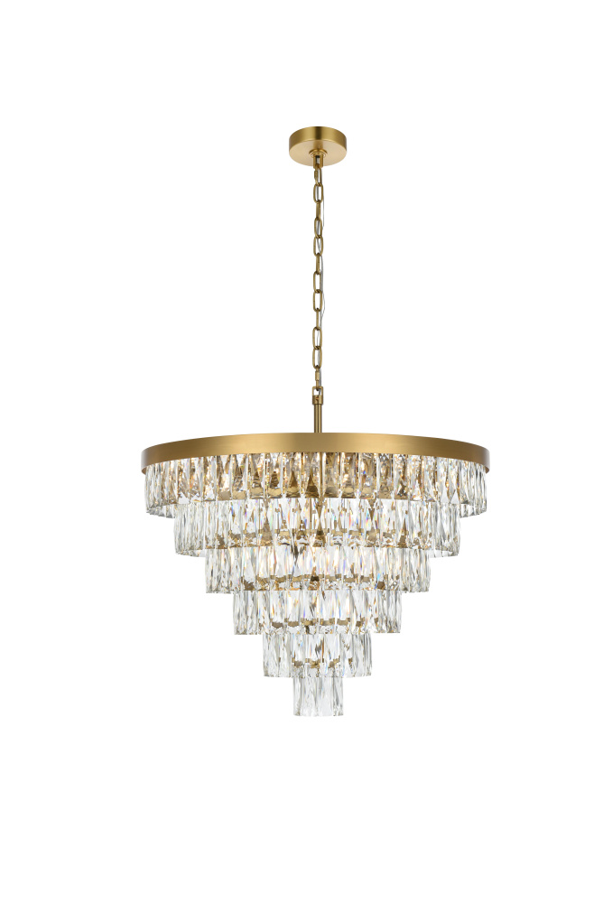 Pendant D27.5"H20.5"L13 Satin Gold